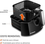 Fritadeira Sem Óleo Air Fryer Mondial 4L, Preto 110/220V