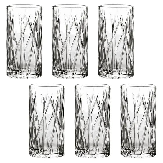 Jogo com 12 Copos de Cristal Para Água 350 ml