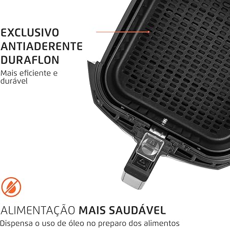 Fritadeira Sem Óleo Air Fryer Mondial 4L, Preto 110/220V