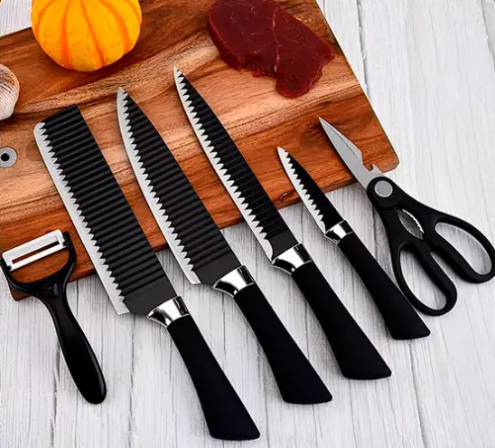 Jogo de Facas de Cozinha, Com Descascador - 6 Peças