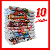 10 Panos de Prato - Estampado Bainha Colorido