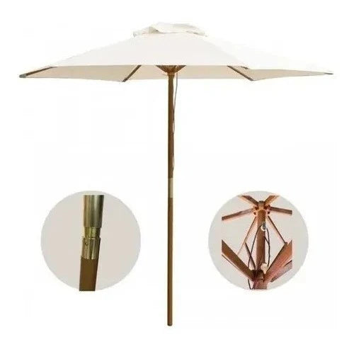 Guarda Sol Ombrelone 3m Madeira Gigante Praia Piscina