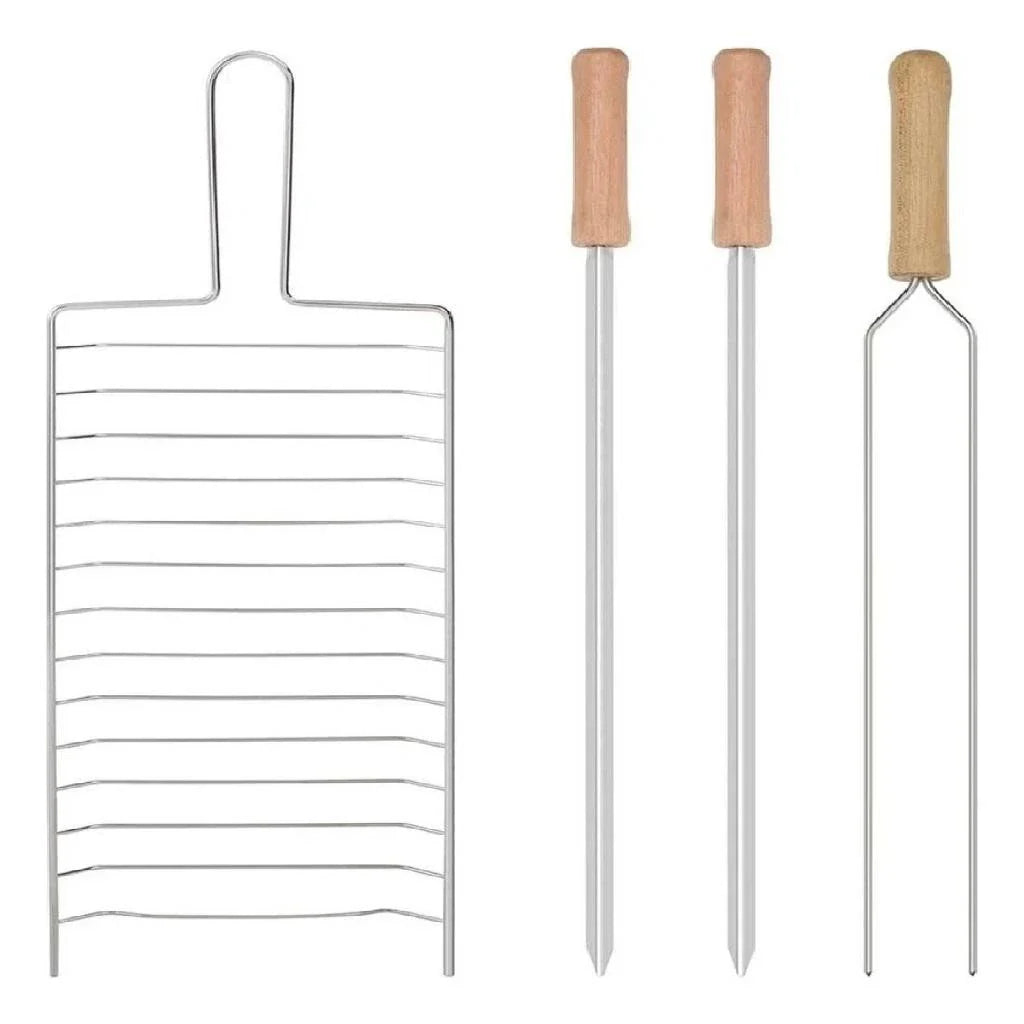 Churrasqueira Montana Portátil Com Grelha + 3 Espetos Mor